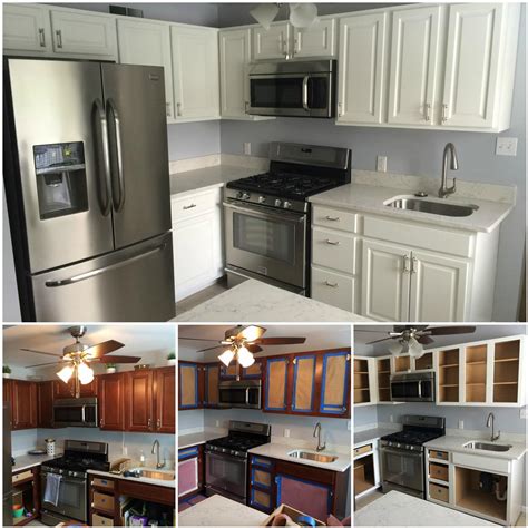 You see, after i sampled staining my kitchen cabinets, i got cold feet. Cabinet Refinishing | Kennedy Painting