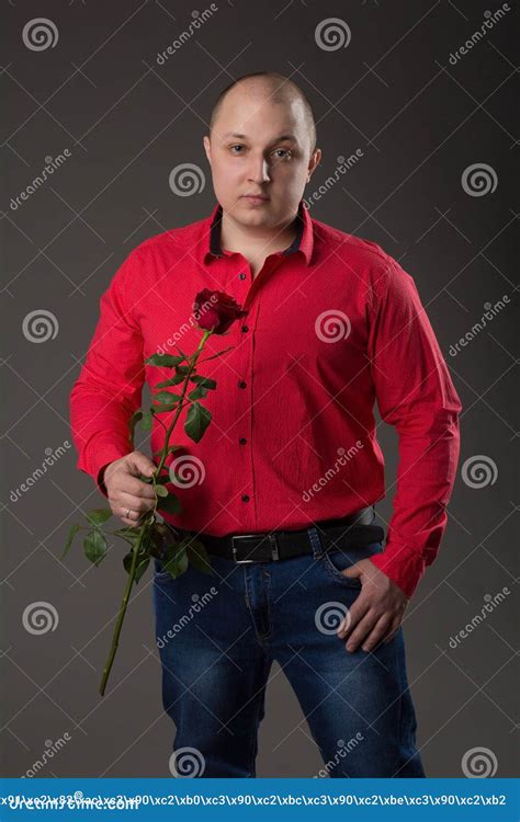 The Man With A Rose Holiday St Valentine S Day Stock Image Image