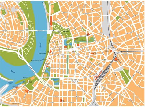 Dusseldorf Vector Map Eps Illustrator Map Vector Maps