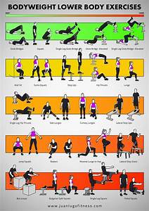 Bodyweight Lower Body Exercises By Jlfitnessmiami Poster By Juan Lugo