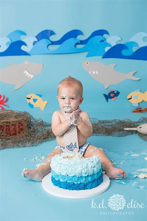 Blueberry smash cake from the baking pan. Shark Themed First Birthday Session | Baby boy first birthday, 1st birthday cake smash, Birthday ...