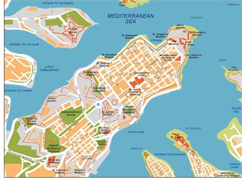 Valletta Vector Map Order And Download Valletta Vector Map