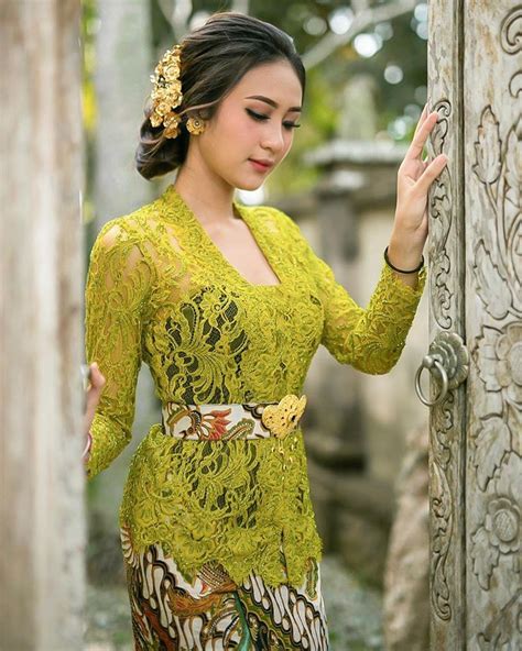 Baju Kebaya Bali Warna Kuning Baju Busana Muslim Pria Wanita