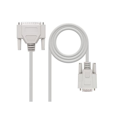 Nanocable Cable Serie Null Modem Db9h Db25m 18 M