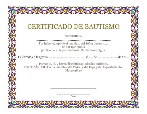 Certificados Para Imprimir Gratis De Bautizo Imagui
