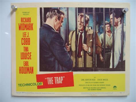 Trap 1959 Richard Widmark Film Noir Drama Vg Very Good Softcover