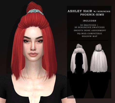Phoenix Sims — Ashley Hair With Scrunchie Download Scrunchie Hairstyles