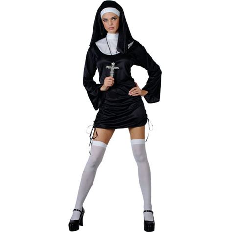 Ladies Naughty Nun Sexy Vicars And Tarts Hen Adult Fancy Dress Costume