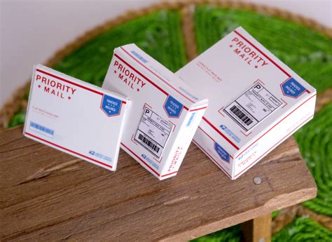 Instant Download USPS Priority Mail Box Miniature DIY Printable PDF