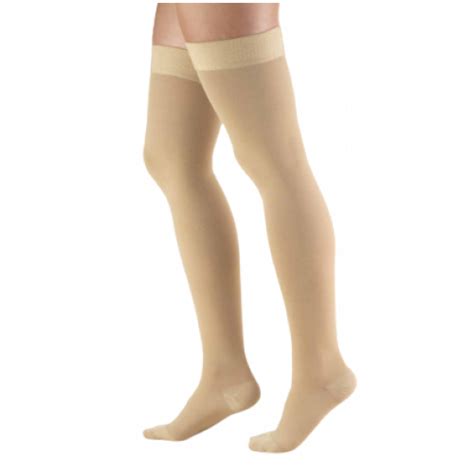 Truform Classic Medical Thigh High Silicone Dot Stay Up Top Closed Toe 30 40 Mmhg Surgical