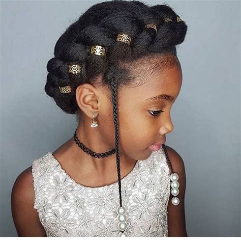 These braided hairstyles for black women look stunning no matter the occasion. crown braid with accessories on natural hair | Natural ...