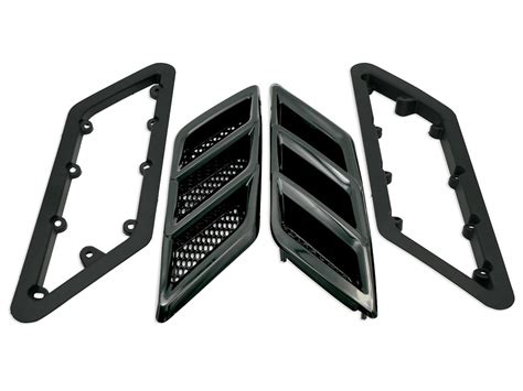 Roush Performance Gloss Black Fender Vent Heat Extractors Kit Of Two