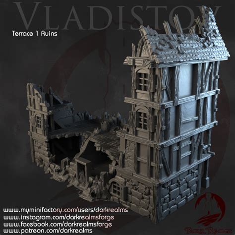 3d Printable Dark Realms Vladistov Terrace 1 Ruins By Dark Realms Forge