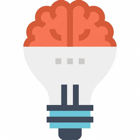 Brain Brainstorm Bulb Creativity Idea Imagination Light Icon