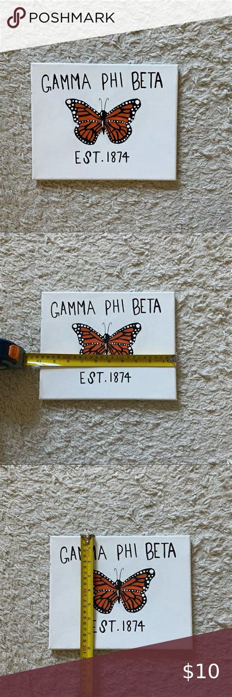 Gamma Phi Beta Butterfly Canvas Gamma Phi Gamma Phi Beta Butterfly