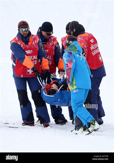 Canadas Yuki Tsubota Is Carried Off After Falling On Her Final Jump Of