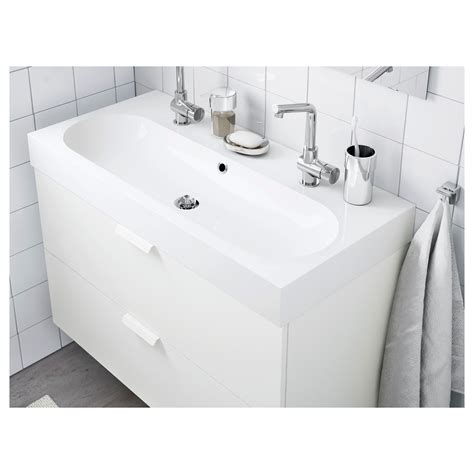 In addition to a wide range of cabinets and fronts, there are. IKEA - BRÅVIKEN Sink white | Small double sink vanity ...