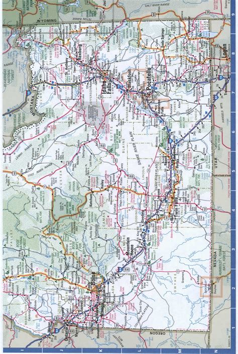 Large Detailed Roads And Highways Map Of Idaho State With All Cities Images