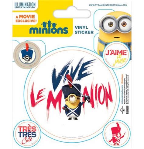 Kaufe Minions Vinyl Sticker Pack 10 Vive Le Minion