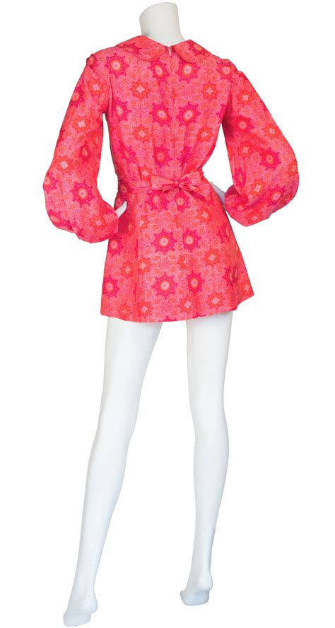1960s-vintage-pink-thai-silk-balloon-sleeve-micro-mini-dress