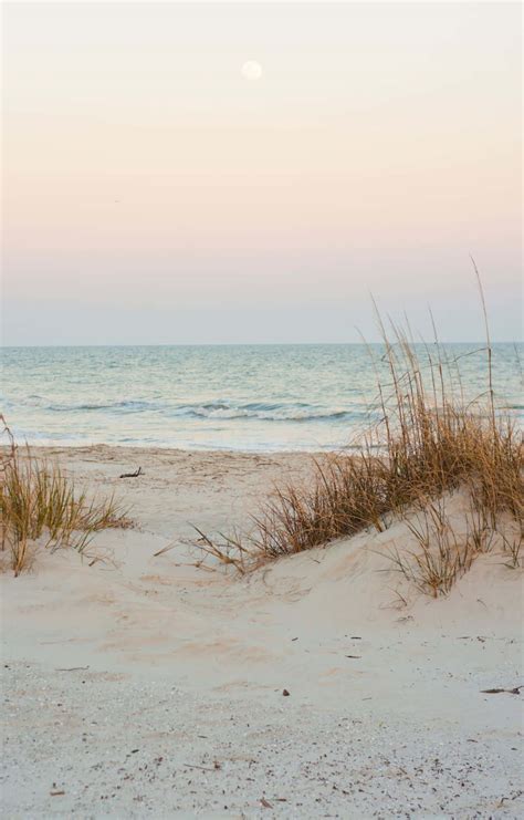 Download Aesthetic Beach Scene Sunset View Wallpaper