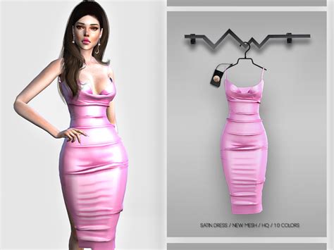 The Sims Resource Satin Dress Bd404