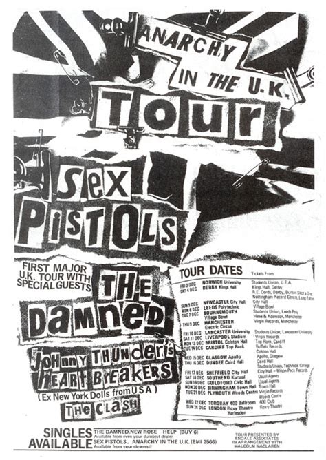 poster sex pistols anarchy i nthe uk tour 1976 marko s music blog