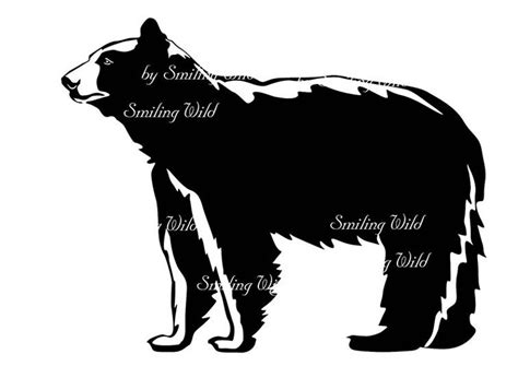 Black Bear Clipart Svg Vector Graphic Art Black Bear Png Etsy