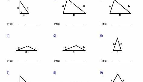 Triangle Worksheets 4th Grade