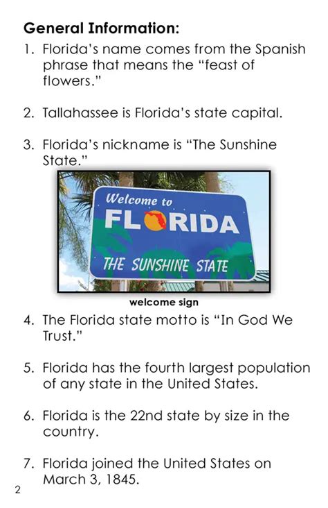 Fun Facts About Florida For Kids Childhood Education