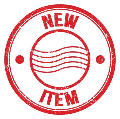 New Item Text On Red Round Postal Stamp Sign Stock Illustration