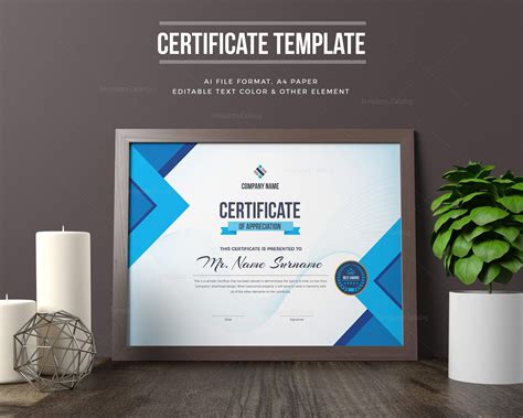 Editable Certificate Template 000329 Template Catalog