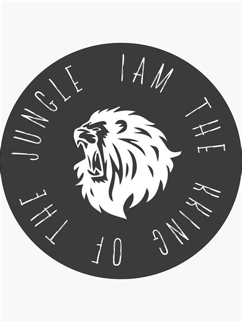 the king of the jungle sticker for sale by thesketcher1 redbubble