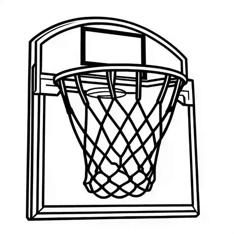Basketball Hoops Printable Coloring Book Pages For Kids