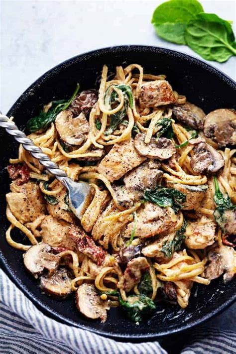 Season with salt and pepper to taste. One Pot Creamy Chicken Mushroom Florentine | The Recipe Critic