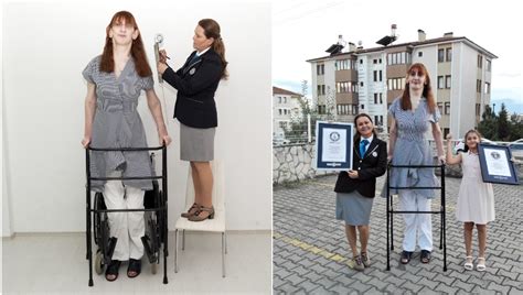 turkey s rumeysa gelgi officially declared world s tallest woman turkish minute