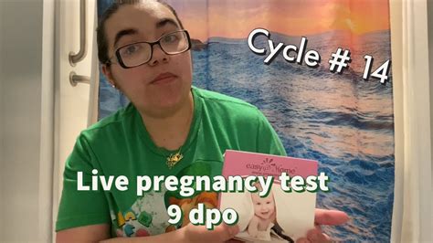 Live Pregnancy Test 9 Dpo Cycle 14 Youtube