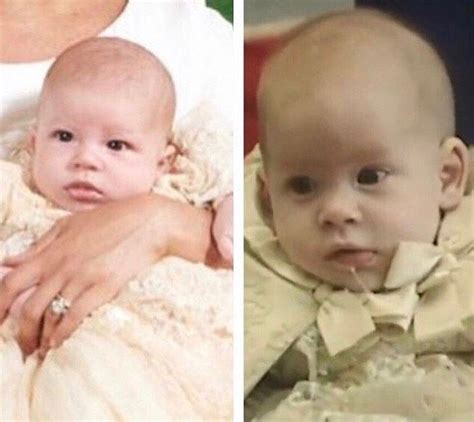 The couple just did a photocall with their new baby at windsor castle, two days after his birth. One of my lovely followers sent this comparison. Baby Archie and his father Prince Harry ...