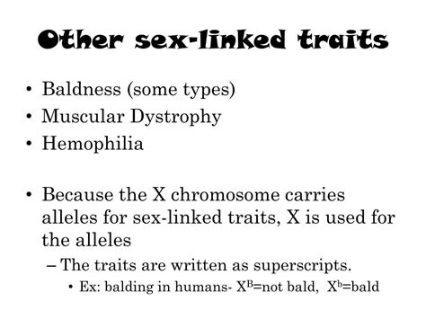 Ppt More Complex Inheritance Patterns Sex Linked Traits Powerpoint
