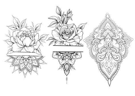 Blumenbildergemalte Blumenbildergemalte Floral Tattoo Sleeve