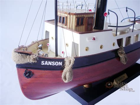 Sanson Wooden Tug Boat Model Display Ready Quality Model Ships