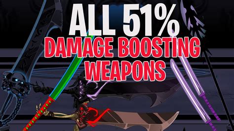 Aqw Powerful Weapons All Damage Boosts Youtube