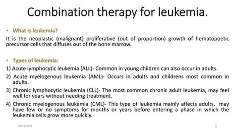 Combination Therapy For Leukemia Ppt
