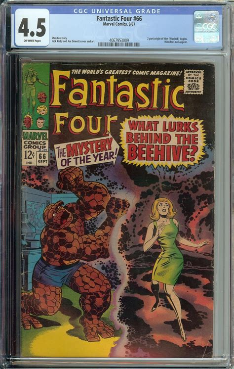 Fantastic Four 66 Cgc 45 Origin Of Him Warlock Pt 1 Comics To