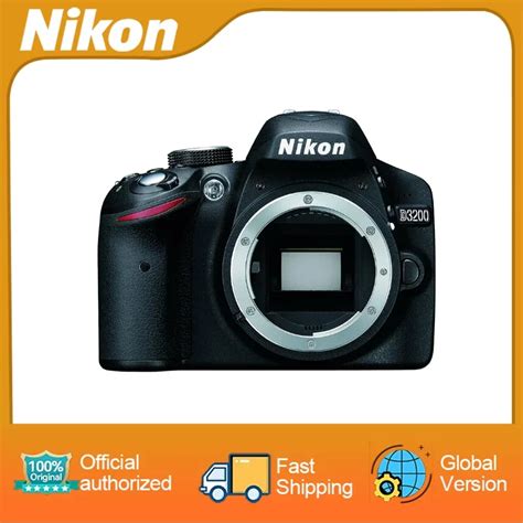 Nikon D3200 Digital Slr Camera Body Only Black 24 2mp 3 Inch Lcd