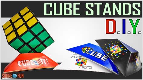 How To Make Cube Stands Diy Homemade Rubiks Cube Holder Youtube