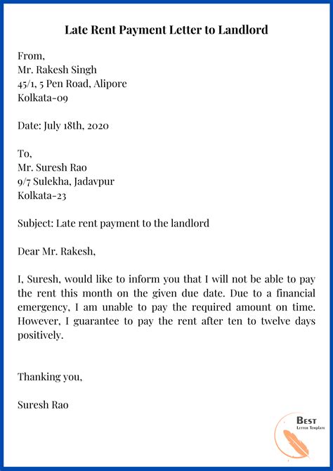 Free Late Payment Letter Template Nismainfo