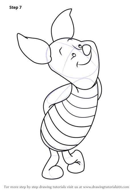 Step By Step How To Draw Piglet From Winnie The Pooh