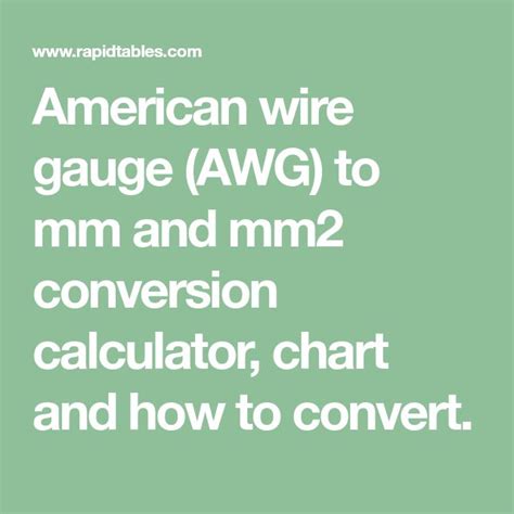 Is the si derived unit of area. American wire gauge (AWG) to mm and mm2 conversion ...