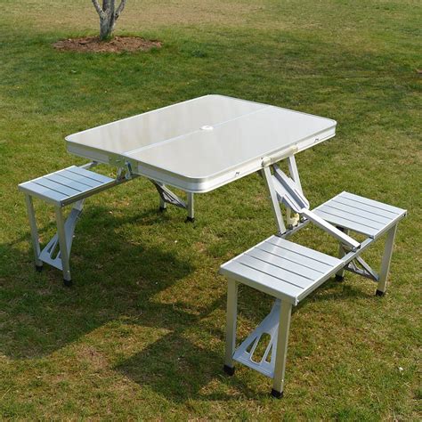 Aluminum Folding Chair With Table Aluminium Alloy Multipurpose Table